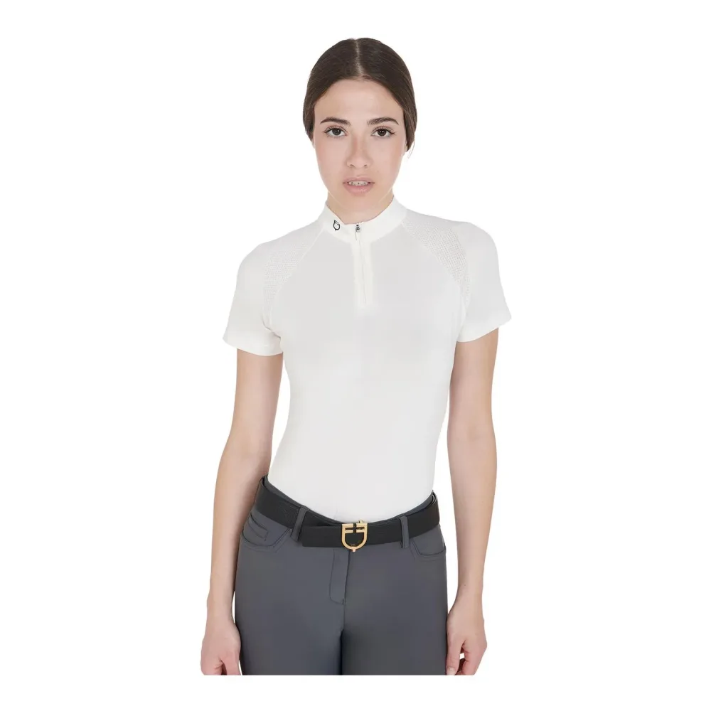 Equestro Poloshirt Training Kurzarm Damen - Weiss -  Farbe: Weiss, Grösse: L