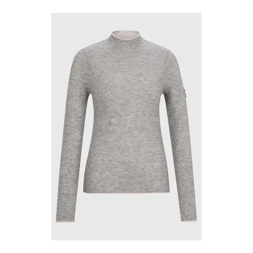 BOSS Equestrian Rollkragenpullover May Soft Damen Grau