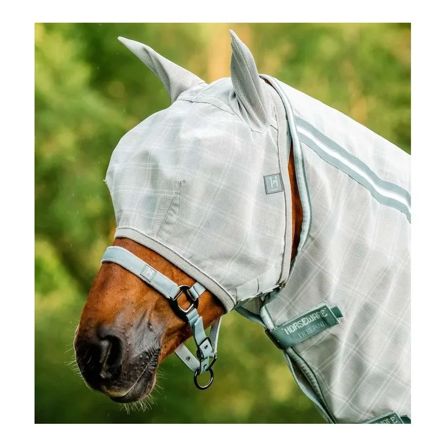 Horseware Fliegenmaske Newmarket - Witney Charcoal -  Grösse Pferd: WB