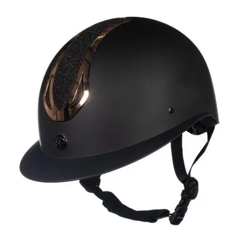HKM Reithelm Illusion - Schwarz/Roségold -  Farbe: Schwarz/Roségold, Reithelmgrössen: 52-54