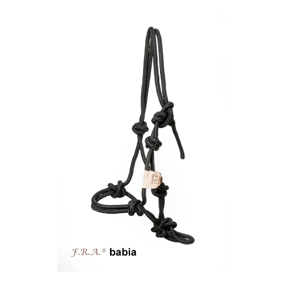 F.R.A Knotenhalfter babia - Schwarz -  Grösse: Mini Shetty, Farbe: Schwarz