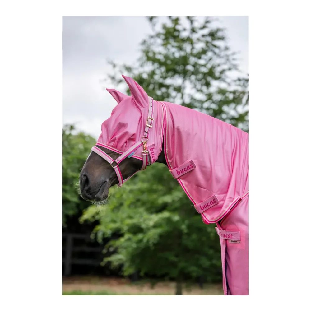 Bucas Fliegenmaske Freedom - Aurora Pink -  Grösse: L