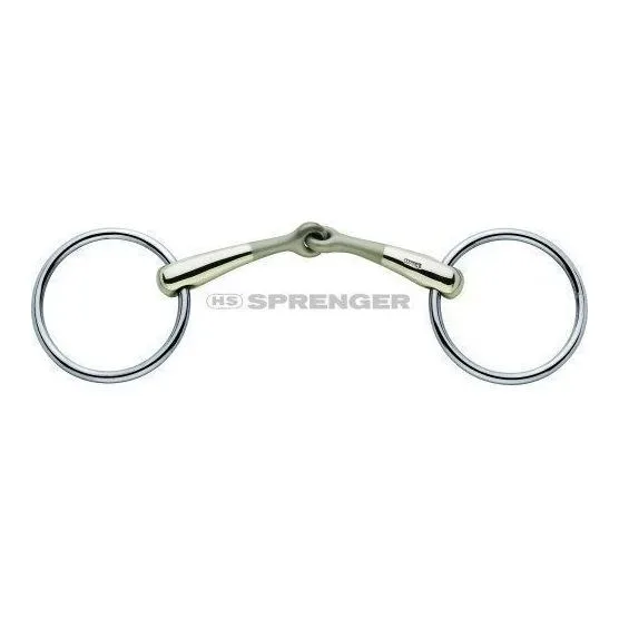 Sprenger Wassertrense TURNADO Sensogan einfach gebrochen - 16mm - Silber/Gold -  Gebisslängegrösse: 12.5 cm