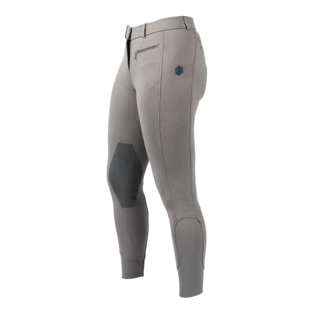 Marengo Reithose Cotton Comfort Kniebesatz Damen Storm Grey