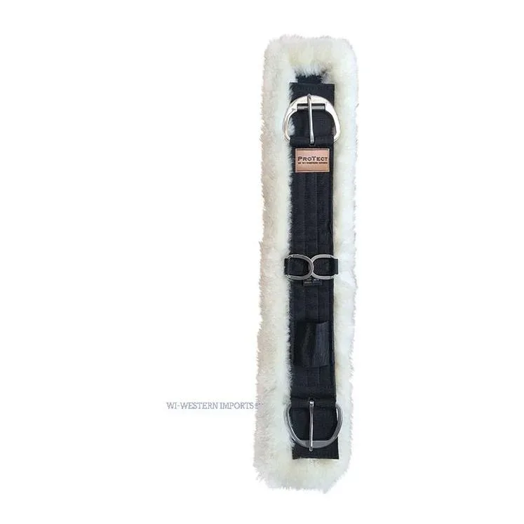 Western Imports Lammelfellgurt Western mit Roller-Buckle - Black -  Grösse: 30