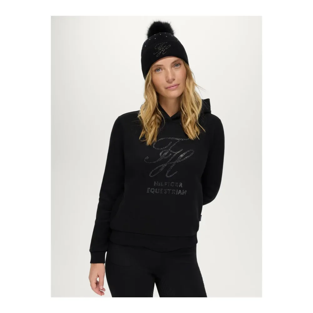 Tommy Hilfiger Equestrian Hoodie Estelle Strass Damen Black