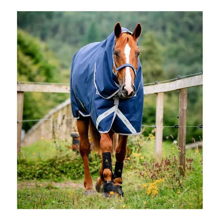 Horseware Winterdecke Amigo Bravo 12 plus 400g - Navy/Titanium Grey & Silver -  Grösse Pferdedecke: 130 cm