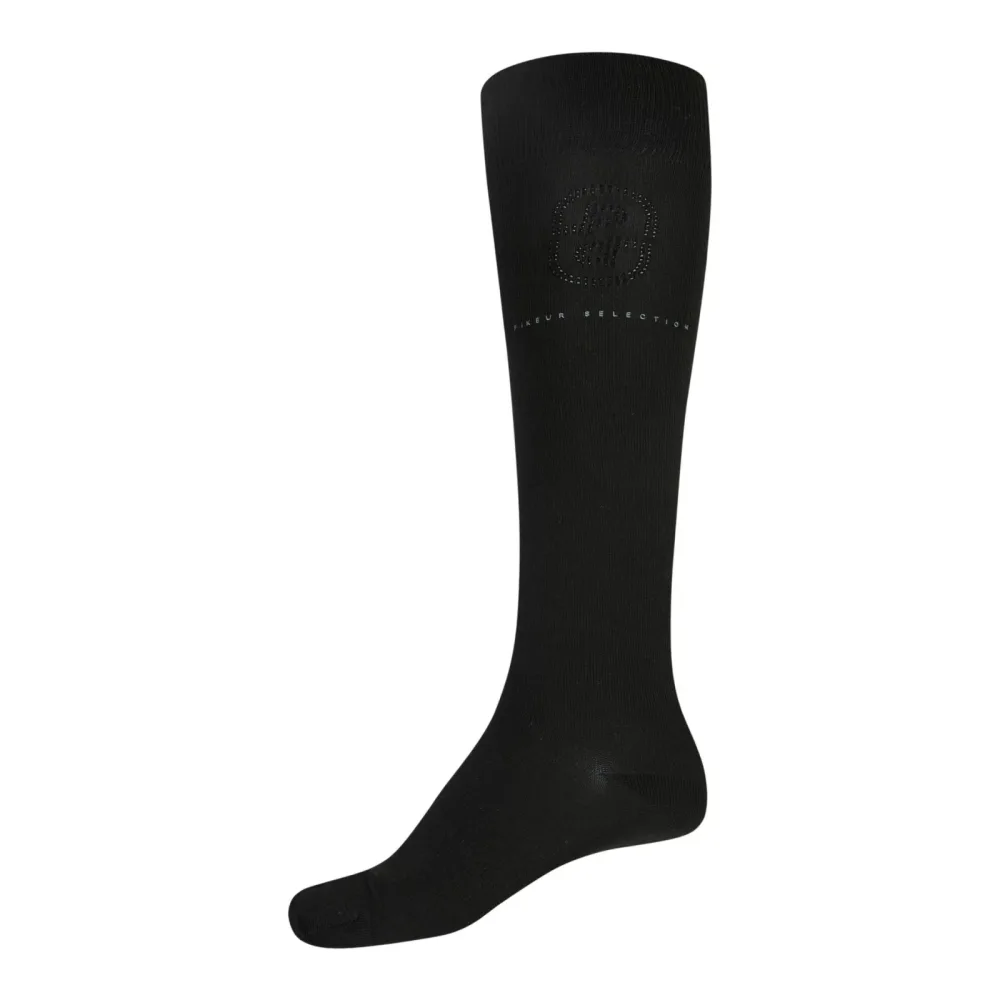 Pikeur Knee Socks Logo Selektion - Black -  Grösse Socken: 38-40