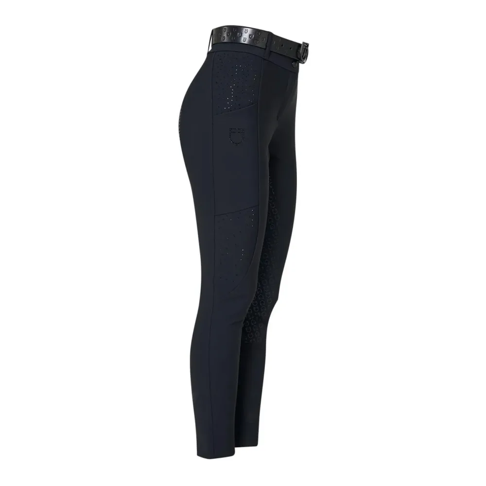 Equestro Reithosen Glitzer Fullgrip Highwaist Damen Black