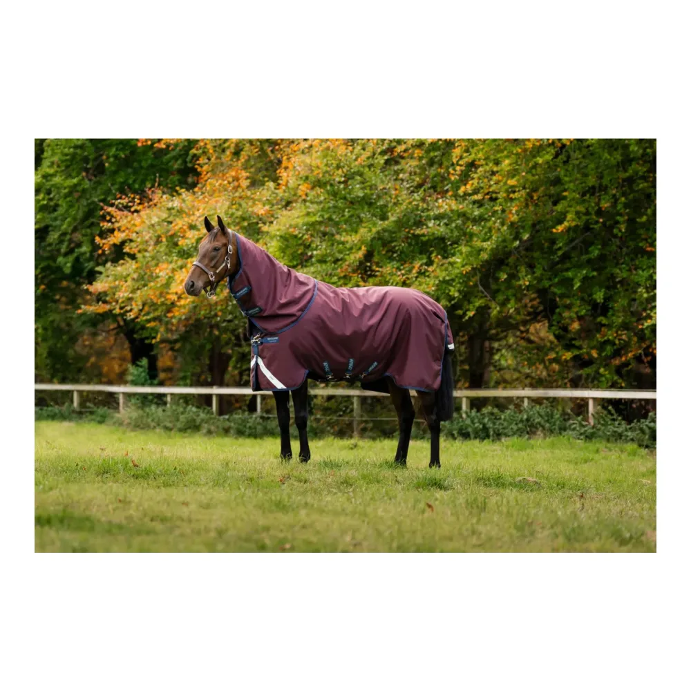 Horseware Weidedecke Amigo 1200D Plus Turnout 100g Burgundy/Navy & Titanium Grey