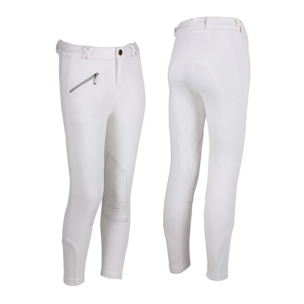 QHP Reithose Junior - Weiss -  Grösse Bekleidung Kinder: 104, Farbe: Weiss