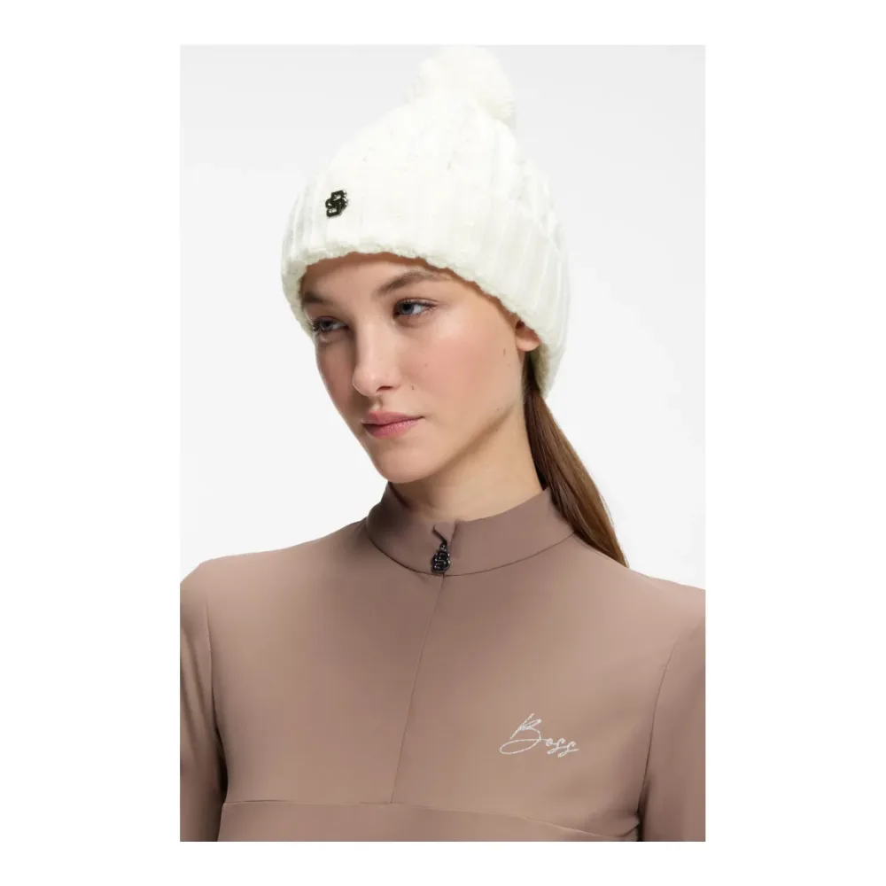 BOSS Equestrian Bella Beanie Bobble Soft Cream
