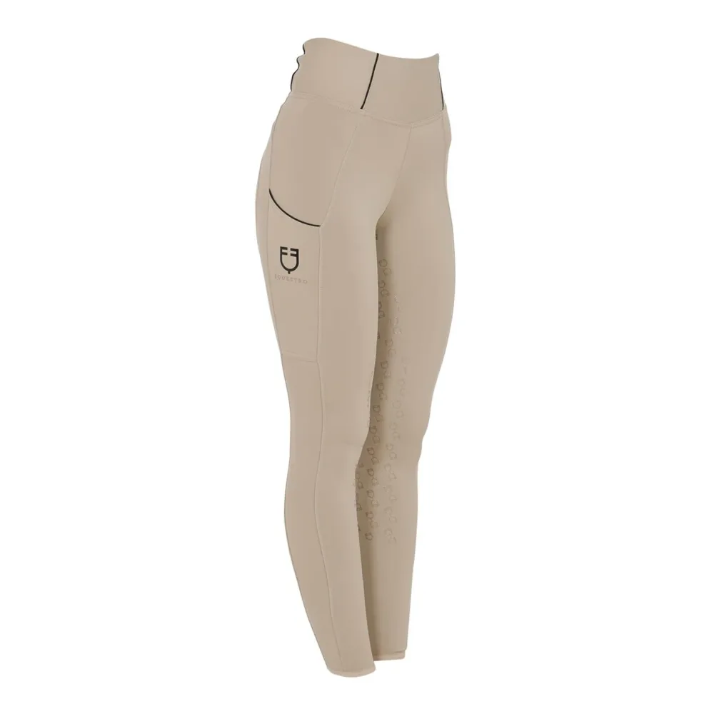 Equestro Reitleggins Vollgrip Highwaist Damen - Oxford Tan -  Farbe: Oxford Tan, Grösse: XS
