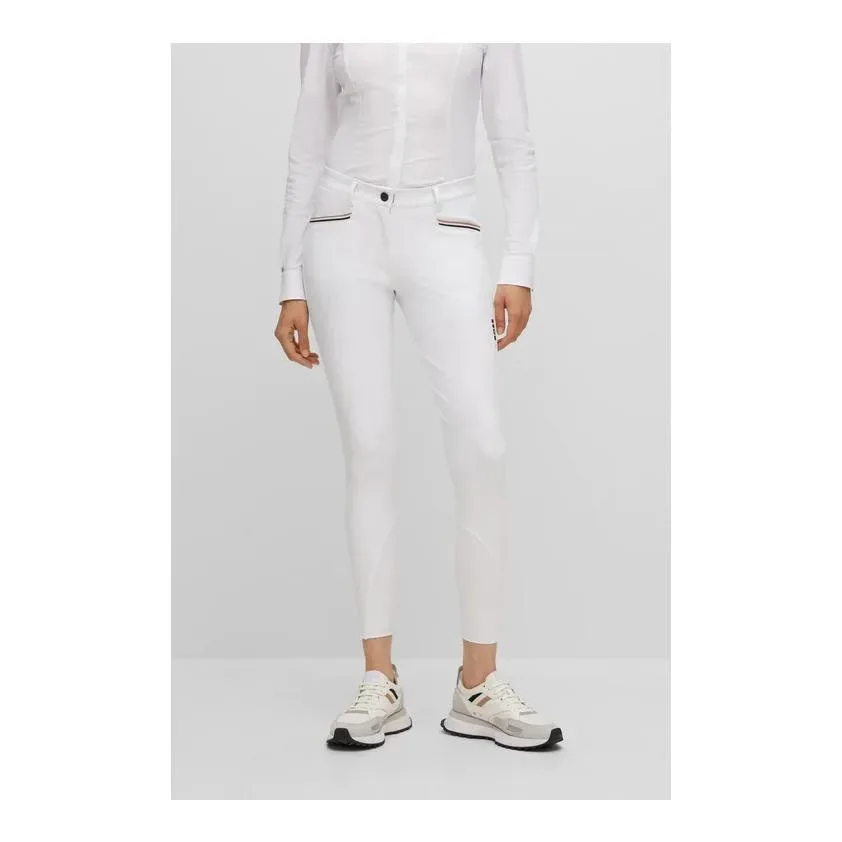 BOSS Equestrian Reithose Hazel Kniebesatz Damen - White -  Farbe: White, Grösse Bekleidung Damen: XS
