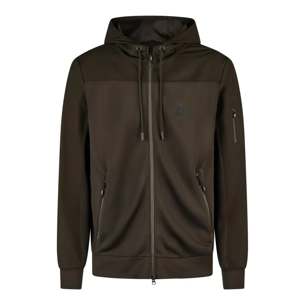 Pikeur Athleisure Hoodie Jacke Herren Olive Green