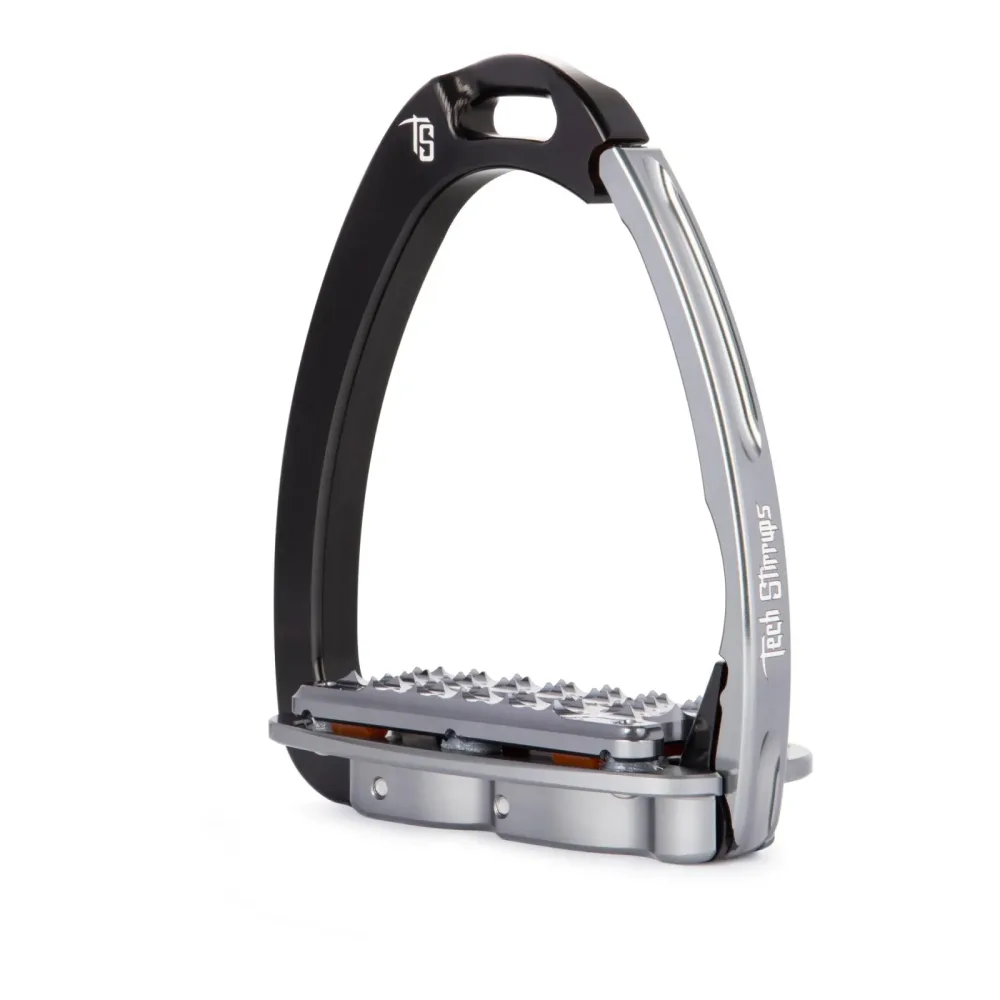 Tech Stirrups Sicherheitssteigbügel Venice Sloped Evo - Schwarz/Titanium -  Grösse: One Size, Farbe: Schwarz/Titanium