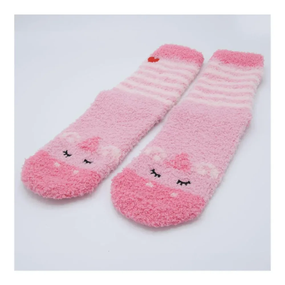 Soulhorse Kuschelige Unicorn Haussocken - Rosa -