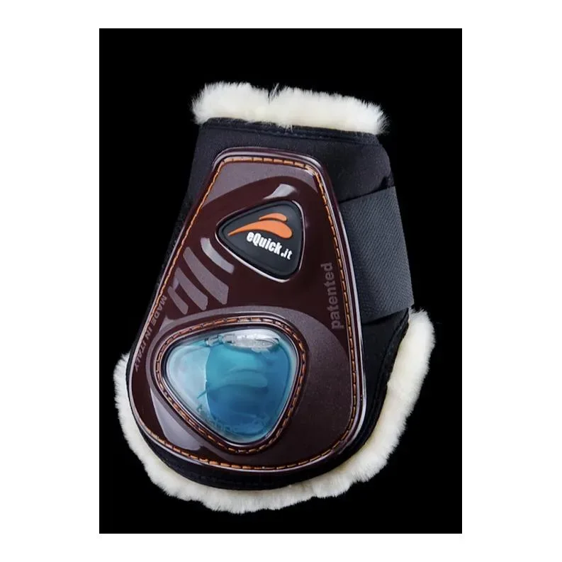 eQuick Streichkappen eSHOCK VELCRO FLUFFY - Braun -  Farbe: Braun, Grösse: M