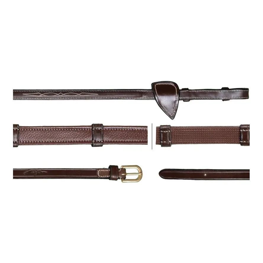 Dy'on Jagdzügel mit Stegen 16mm - braun Farbe: Braun, Grösse Pferd: Pony