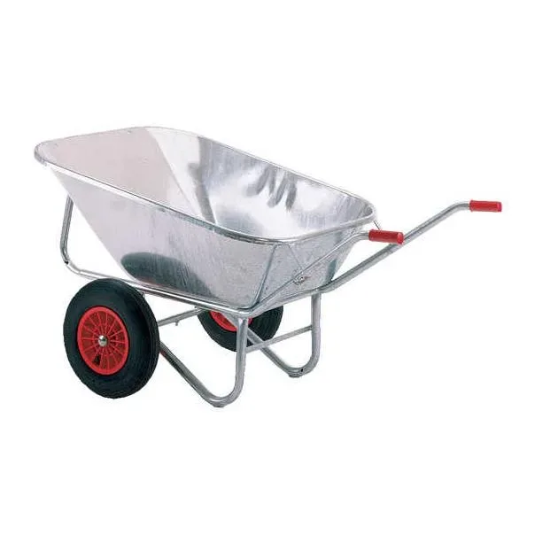 Growi Grossmuldenkarre 200 Liter - 2 Rad - Silber -