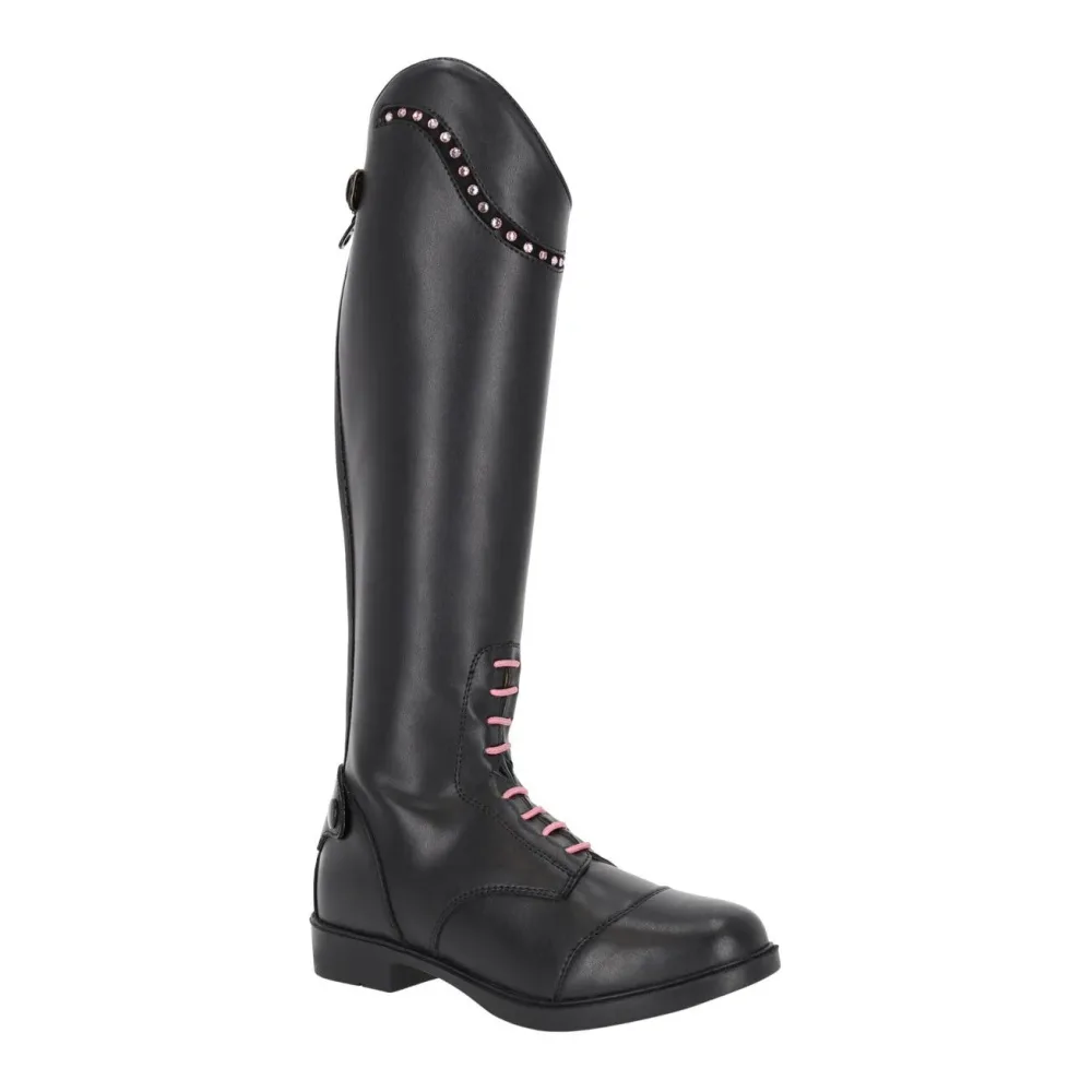 QHP Reitstiefel lucky Start Junior breit Schwarz