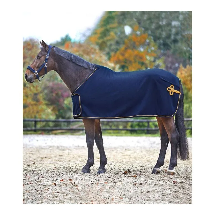 Waldhausen Fleece und Sponsorendecke - Dunkelblau -  Grösse: 155 cm, Farbe: Dunkelblau