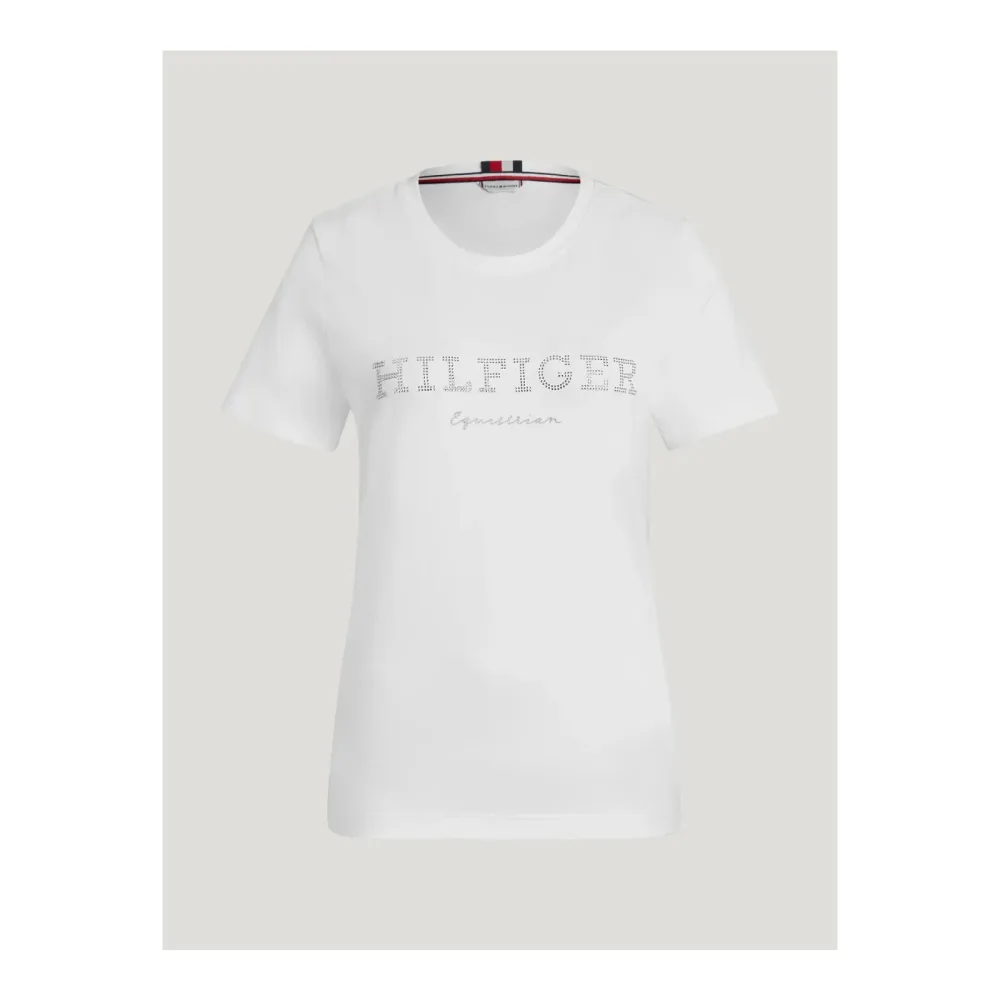 Tommy Hilfiger Equestrian T-Shirt Belmont Damen - Optic White -  Farbe: Optic White, Grösse Bekleidung Damen: S