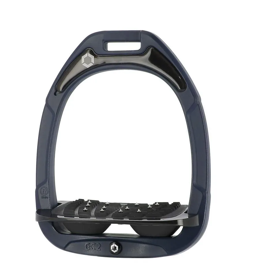 Flex-on Steigbügel Green Composite - Line Schrägtritt mit Ultragrip - marine/schwarz/schwarz