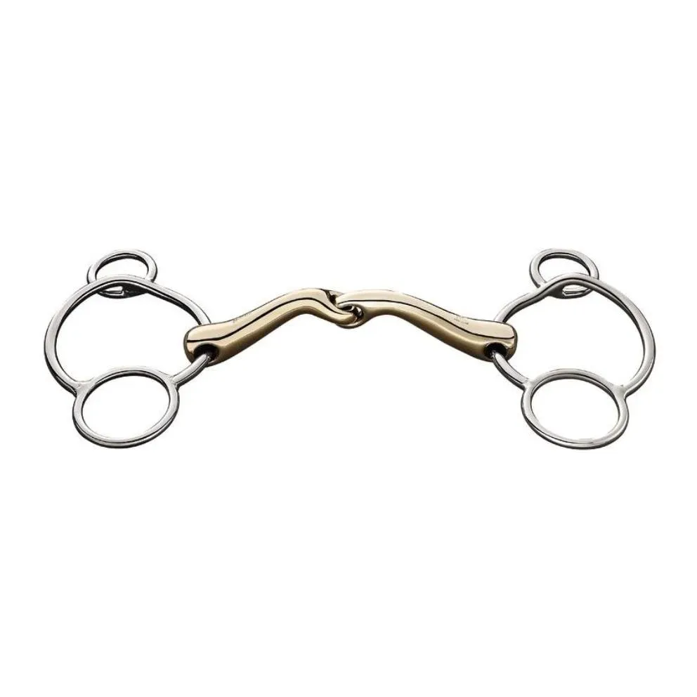 Sprenger Trense KK UNIVERSAL Sensogan einfach gebrochen - 18mm - Silber/Gold -  Gebisslängegrösse: 12.5 cm