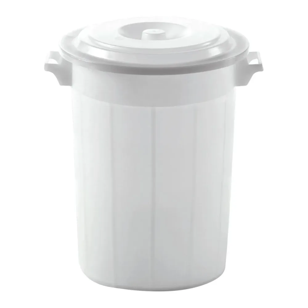 Kerbl Futtertonne mit Deckel - Weiss -