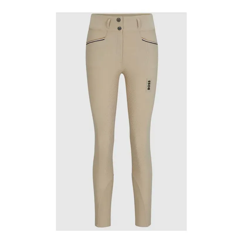 BOSS Equestrian Reithose Hailey Vollbesatz Damen - Beige -  Farbe: Beige, Grösse Bekleidung Damen: XL