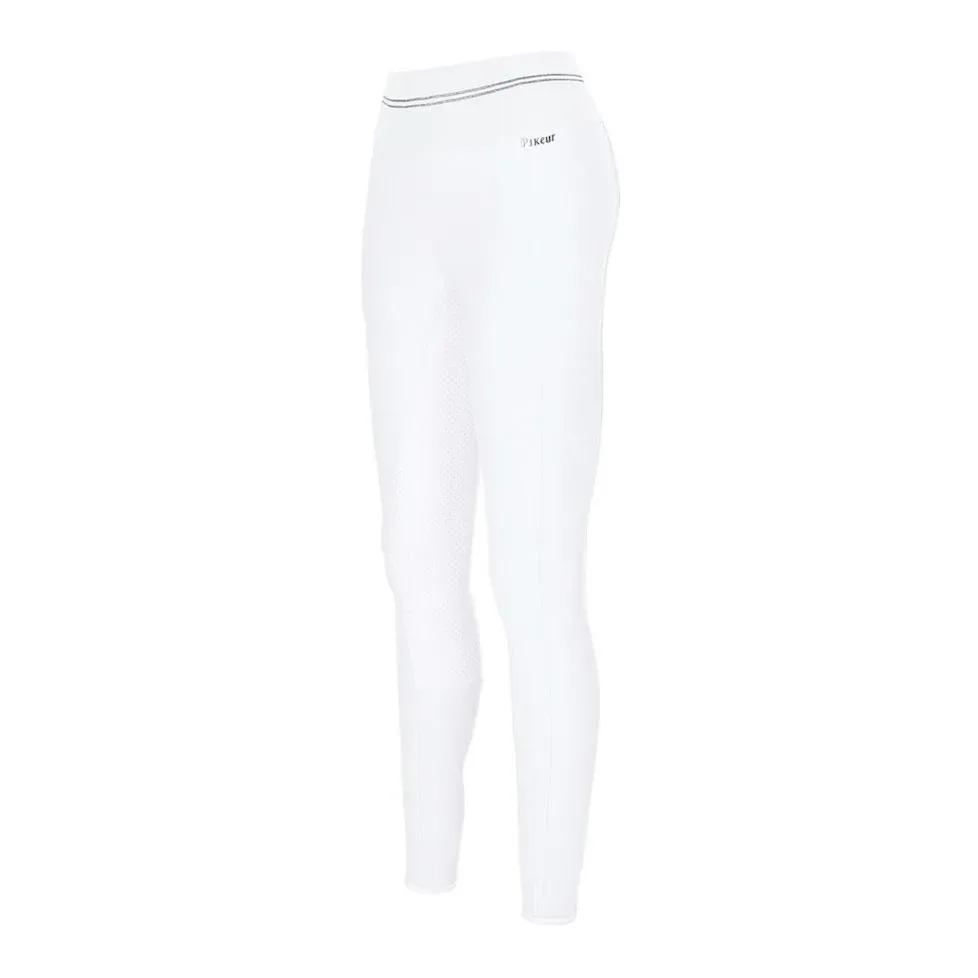 Pikeur Reitleggings Gia Grip Athleisure II Vollbesatz Damen - weiss Farbe: Weiss, Grösse Bekleidung Damen: 38