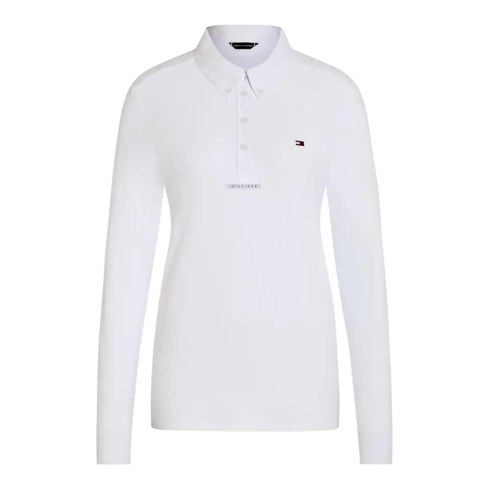 Tommy Hilfiger Equestrian Turniershirt Eaton Langarm Herren - Weiss -  Grösse: M
