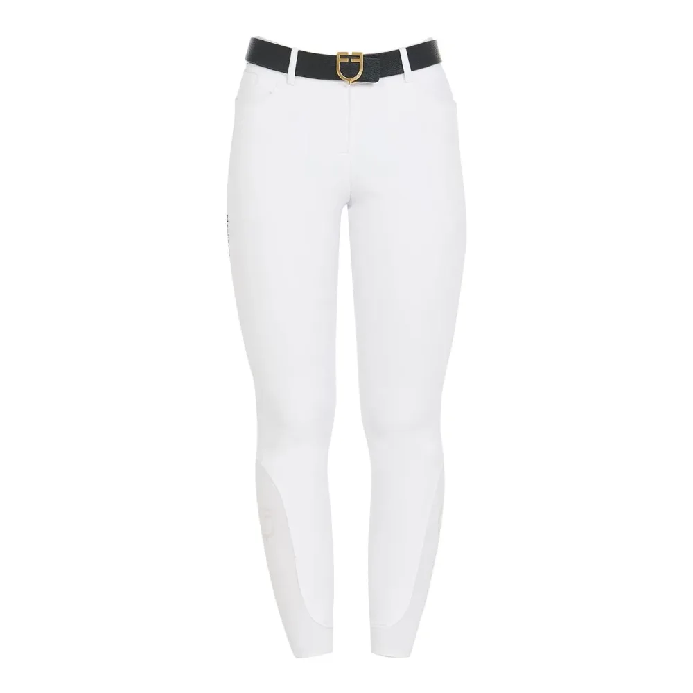 Equestro Reithose Aria Slim Fit Midwaist Vollgrip Damen White