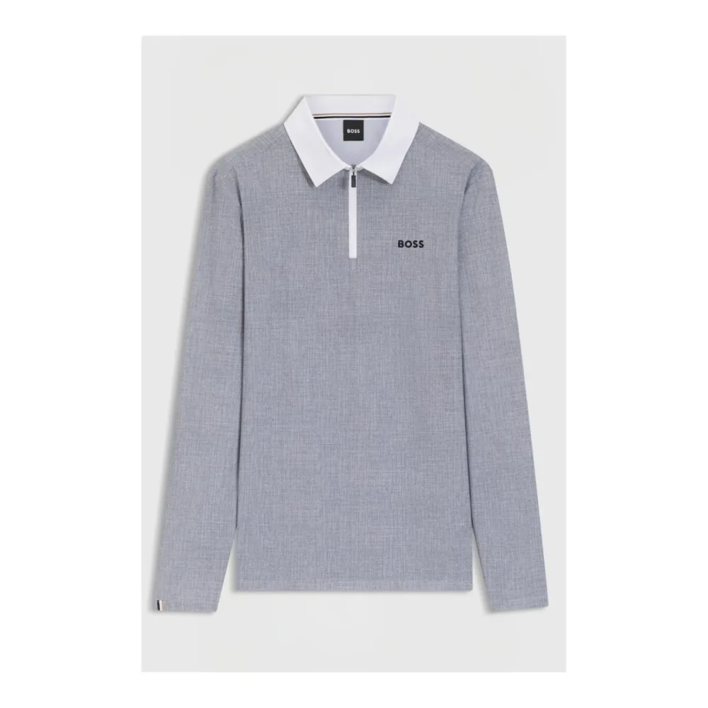 BOSS Equestrian Elton Turniershirt Herren Silver Grey Melange