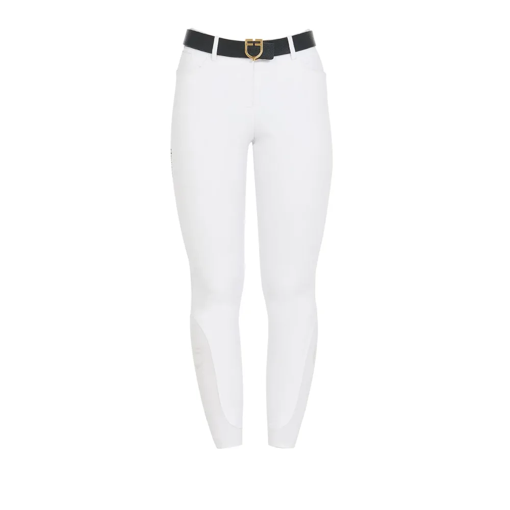 Equestro Reithose Zenda Kniebesatz Damen - Weiss -  Kleidergrösse Damen DE/IT: DE: 40 / IT: 46, Farbe: Weiss