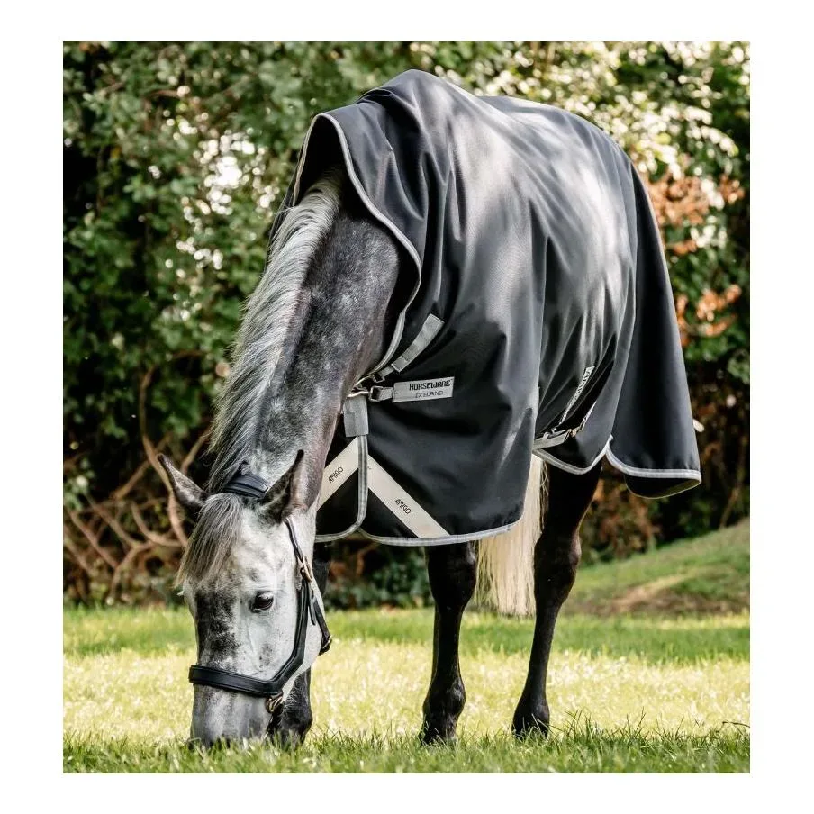 Horseware Weidedecke Amigo 1200D Wug Turnout 50g Black/Titanium Grey & Silver