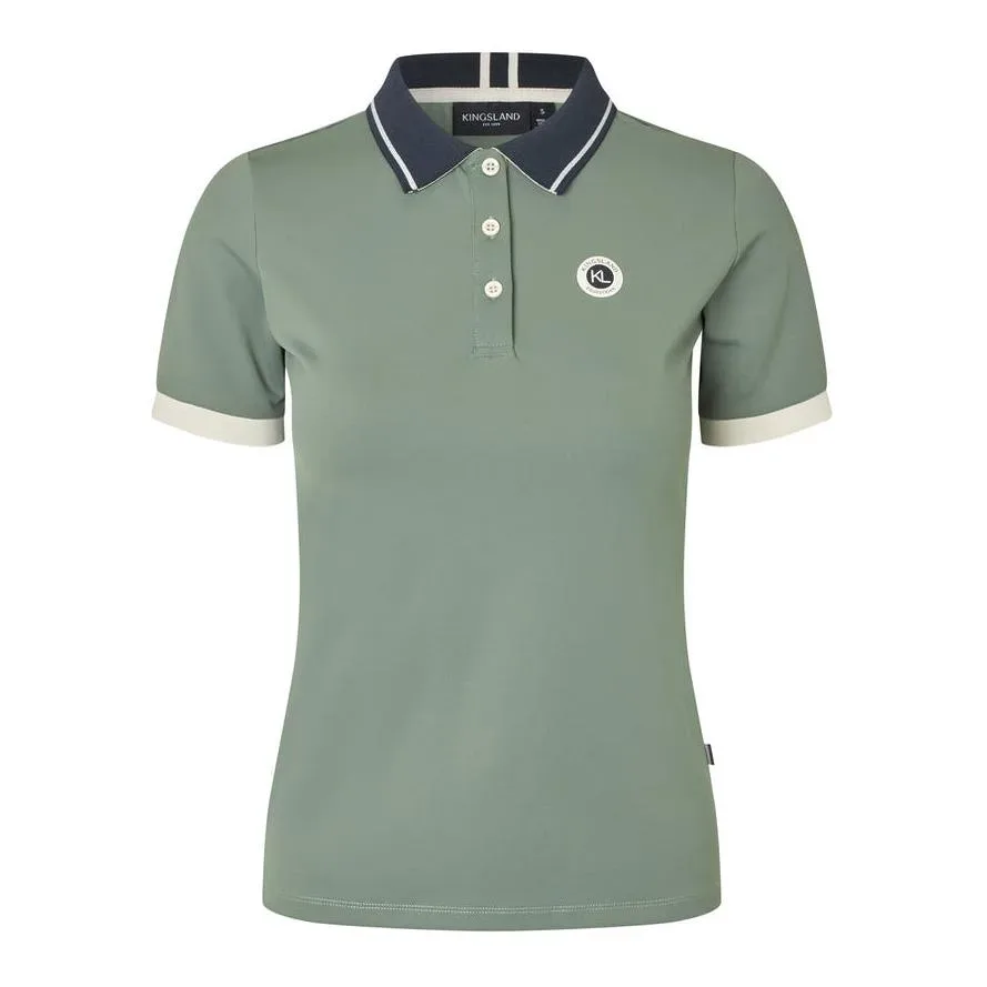 Kingsland Polo Pique KLLaura Damen - Green Agave -  Grösse: XS