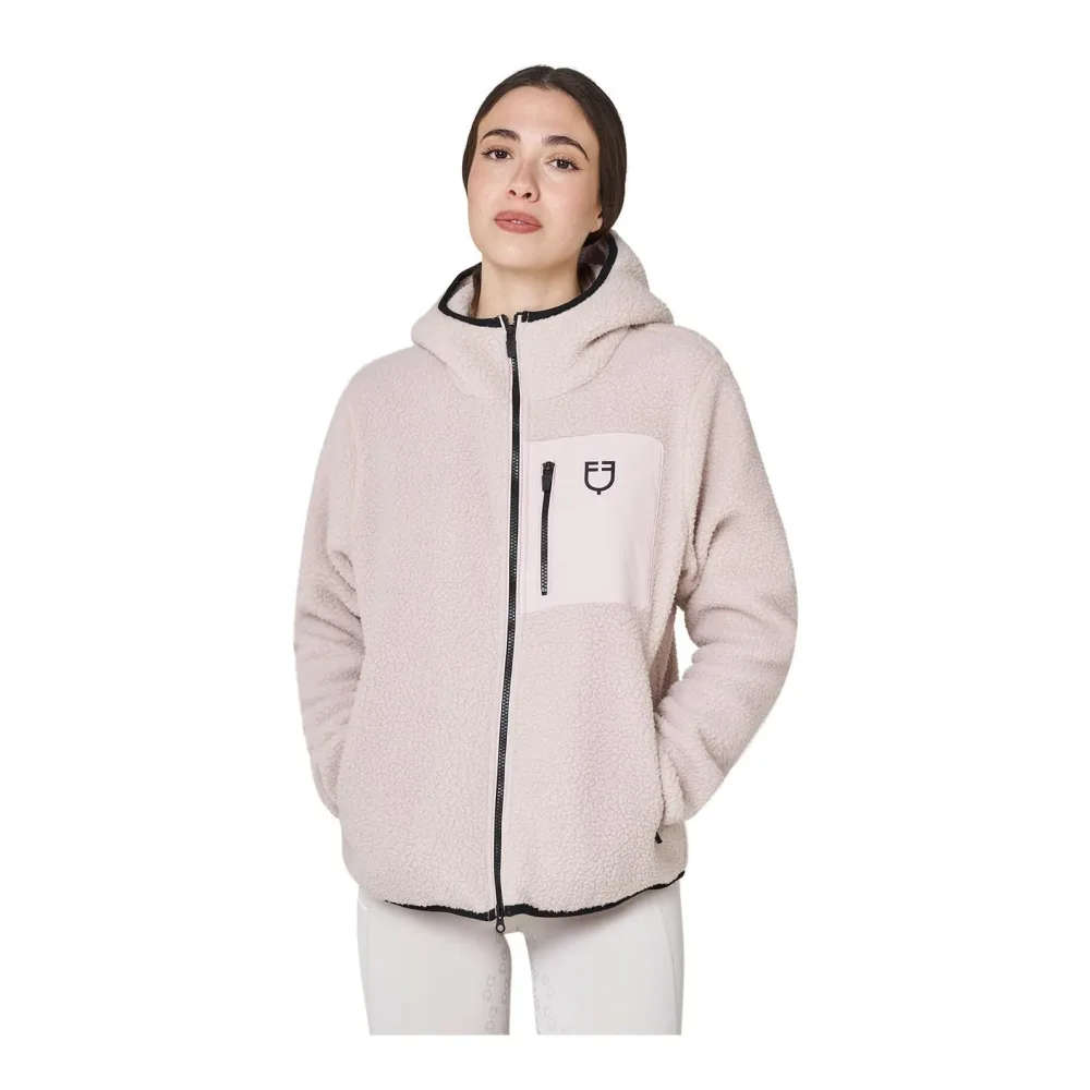 Equestro Teddyfleece Hoodie Jacke Damen Hushed Violet