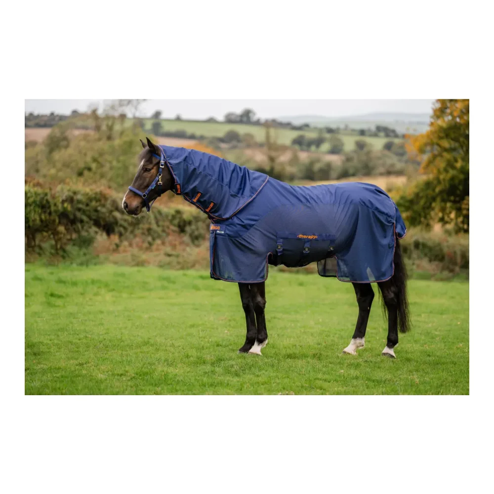 Bucas Therapy X-Range rain + Neck - Navy/Orange -  Grösse: 145 cm