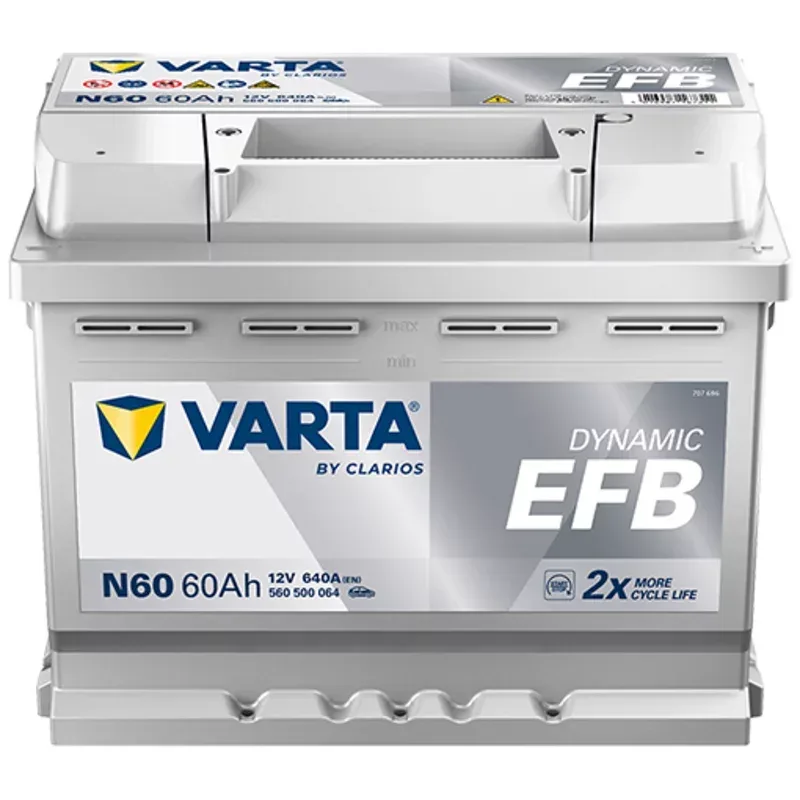 Autobatterie Varta N60 Dynamic  EFB 12V 60Ah  640A