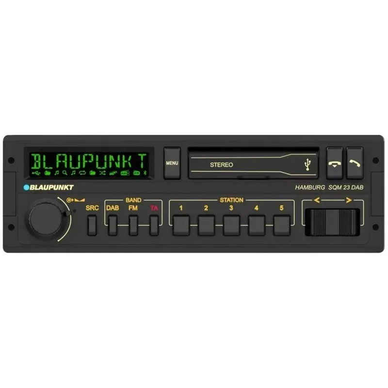 Blaupunkt Hamburg SQM 23 DAB Autoradio DAB+ Tuner, Retro Design, Anschluss für Lenkradfernbedienung,