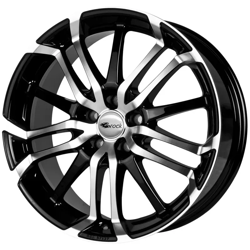 Brock B26 7.5x17 5x108 ET45 Schwarz Glanz Voll-Poliert Felgen