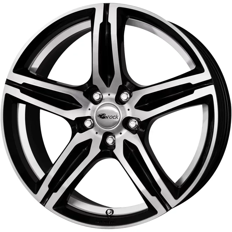 Felgen Brock B29 8.0x18 5x114.3 ET45 Schwarz Glanz Voll-poliert