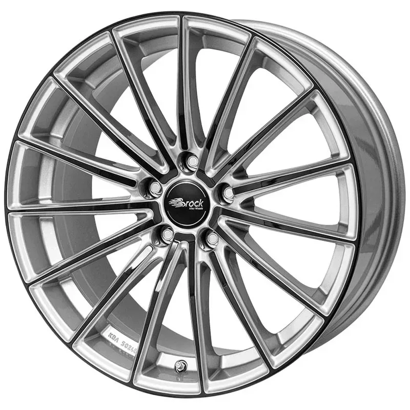 Brock B36 8.5x19 5x108 ET44 Kristallsilber Black Felgen