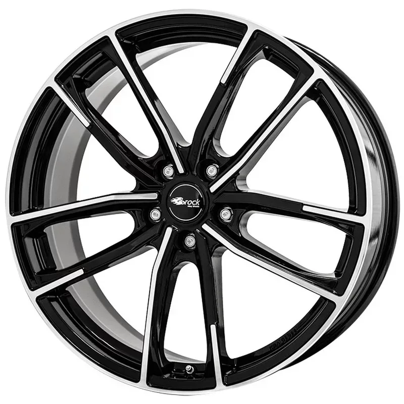 Brock B38 8.0x19 5x112 ET35 Schwarz Glanz Voll-Poliert Felgen