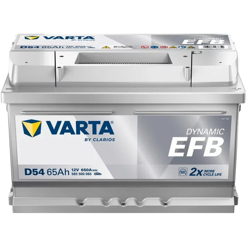 Autobatterie Varta D54 Dynamic  EFB 12V 65Ah  650A