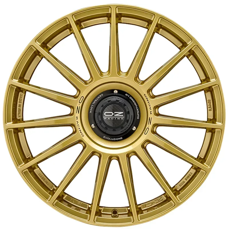 OZ SUPERTURISMO EVOLUZIONE 8.0x18 5x114.3 ET45 RACE GOLD BLACK LETTERING Felgen