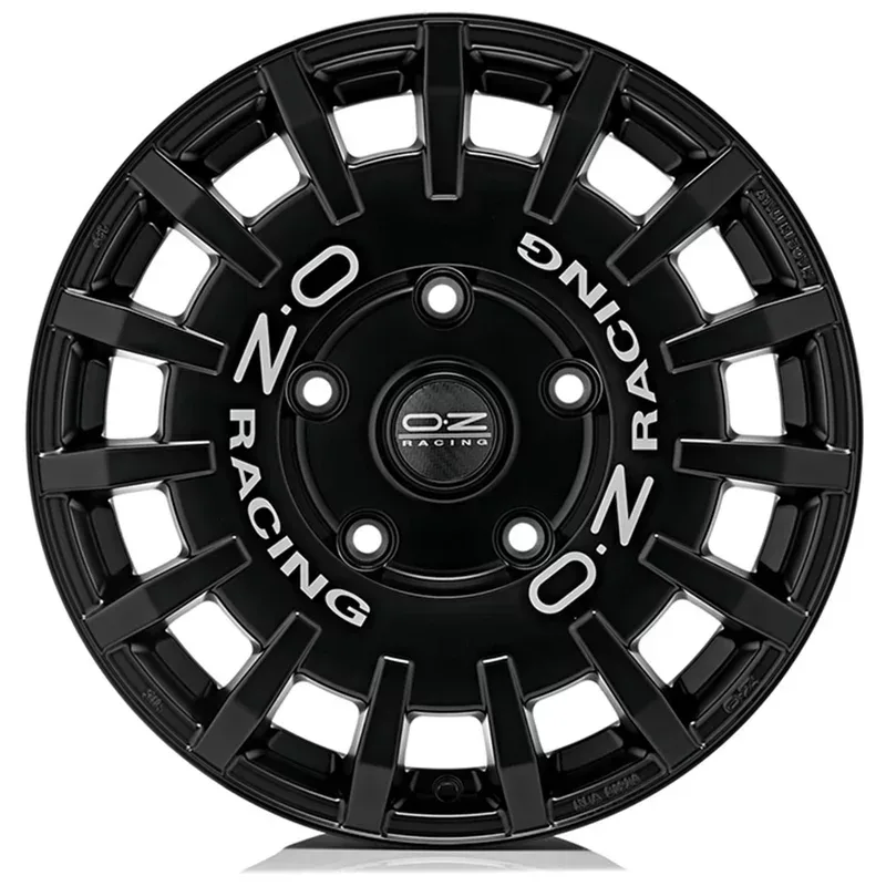 OZ RALLY RACING 8.0x18 5x112 ET45 GLOSS BLACK SILVER LETTERING Felgen