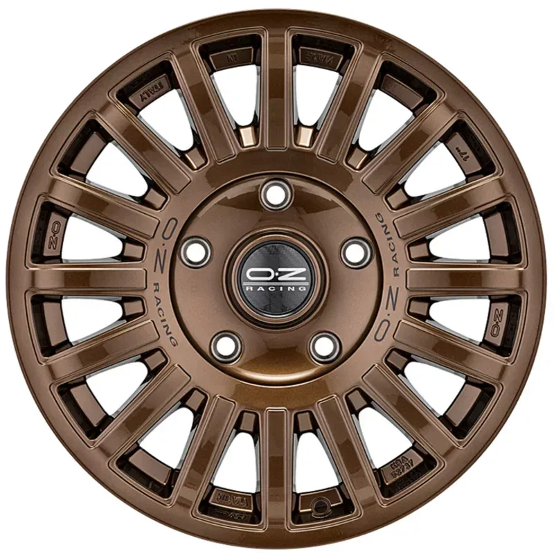 OZ RALLY RAID 8.5x18 5x120 ET10 GLOSS BRONZE BLACK LETTERING Felgen